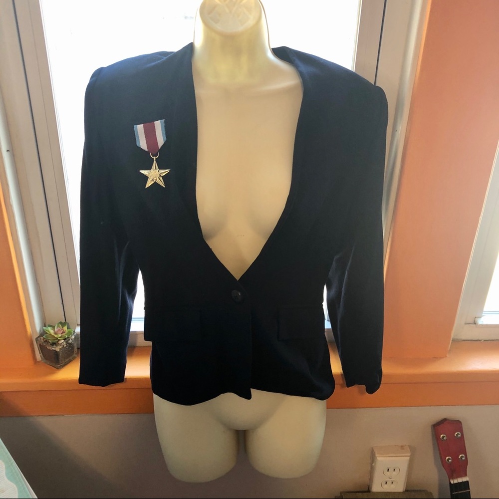 Navy Blue Wool Sport Coat